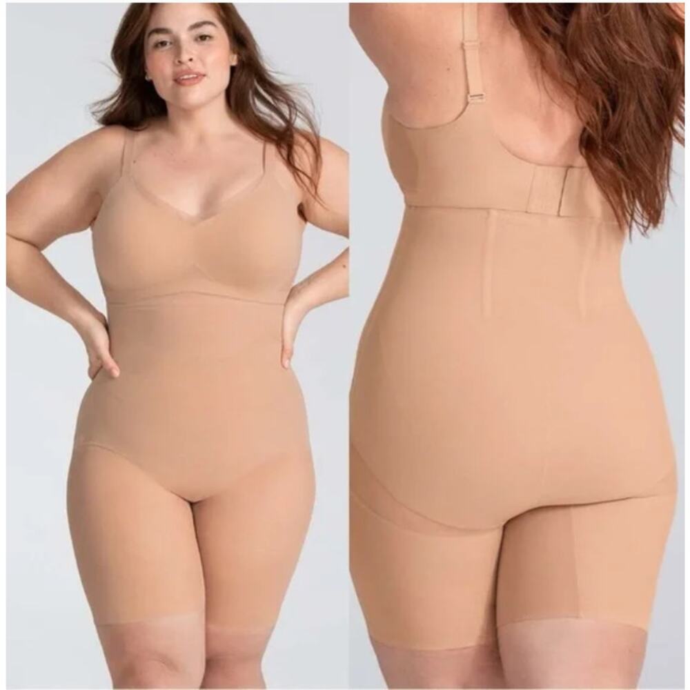 Honeylove SuperPower Shorts Women Size 3X High Compression Neutral Tan Shapewear